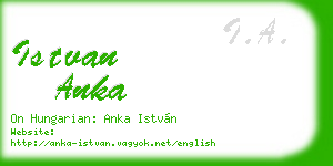 istvan anka business card